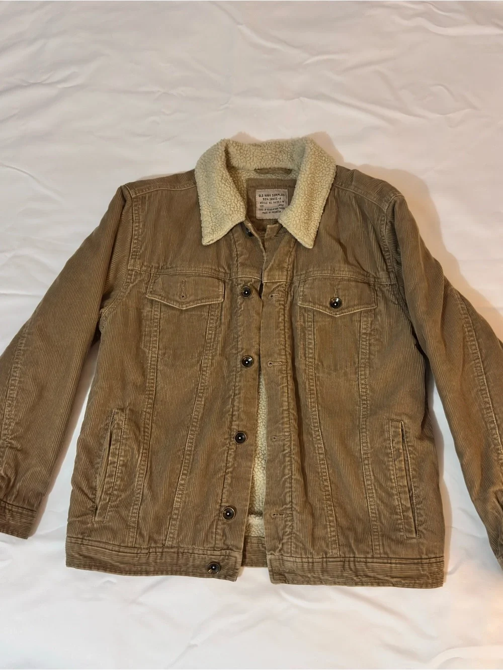 Vintage 2007 Old navy brown Sherpa Jacket boys size L